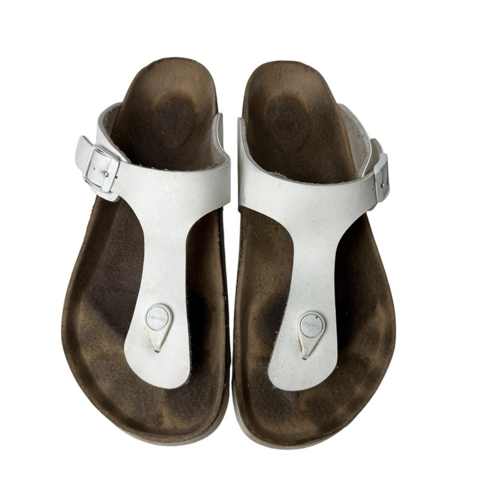 Birkenstock Papillio Gizeh Platform White Sandals Size 40 9 9.5 Women’s Thong - Picture 3 of 12